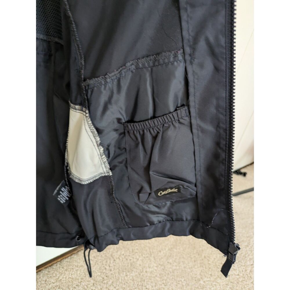 Packable Black Women's Reebok Vintage Style Windbreaker Sz M - Picture 6 of 13